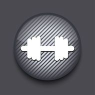 Vector app circle striped icon on gray background Eps10