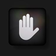 Vector hand icon on black Eps 10