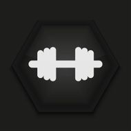 Vector creative icon on black background Eps10 N40