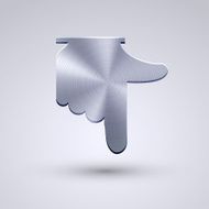 Vector full metal icon on blue background Eps10 N29