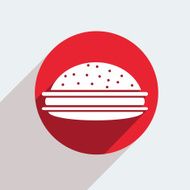 Vector red circle icon on gray background Eps10 N54