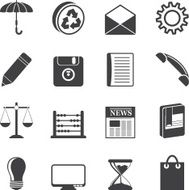 Silhouette Business and Office Internet Icons N4