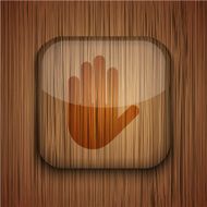Vector wooden app icon Eps10 N25