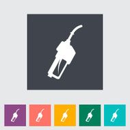 Refueling nozzle flat icon