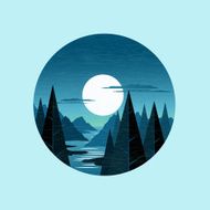 MoonLight Mountains Vector N2