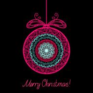 Shining isolated Christmas ball
