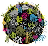 Birds and flowers print N5