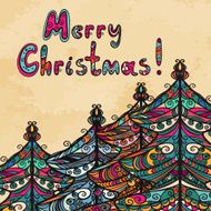 Vintage holiday Merry Christmas background