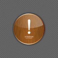 Attention wood application icons vector illustration N2