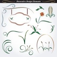 Collection of decorative design elements 9