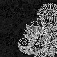 Black and White Floral Pattern N6