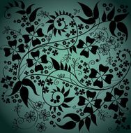 Black flowers wallpaper