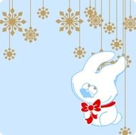 Cute white rabbit