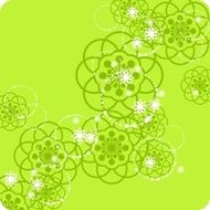 Green Floral Pattern N7