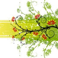 Grunge floral background N51