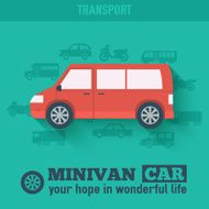 Flat hatchback car concept set icon backgrounds illustration design N4