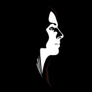 Woman face profile view Low key N2