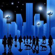 Night walk in the city