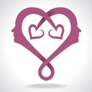 Faces of Lovers Conceptual Symbol N2