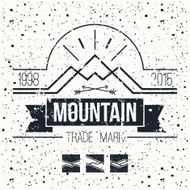 Mountain retro emblem