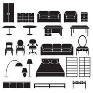 Set of furniture icons N6