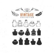 Vintage retro old inkwell inkbottle inkpots collection