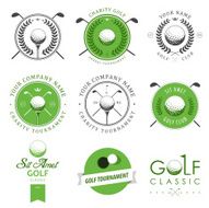 Set of golf club labels and emblems N2