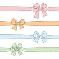 Color bows and ribbons