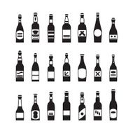 Various bottles vector set