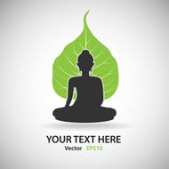 Buddha with Bodhi - Vector