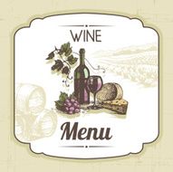 Vintage wine menu background N2