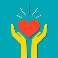 Heart in hands icon N2