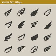 Wings Set of design elements N3