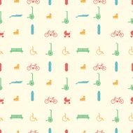 Vector background for active leisure in the park