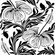 Seamless hibiscus