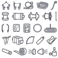 Simplified Bike Accessory Icons