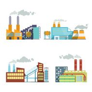 Building industry icons set