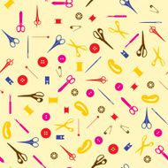 Seamless sewing items background