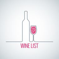 wine bottle glass list menu background
