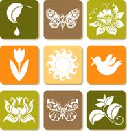 Spring icons collection