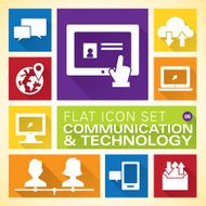 Flat icons 6 Communication &amp; Technology