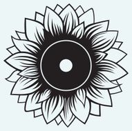 Silhouette sunflower