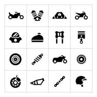 Set icons of motorcycle N3