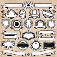 Custom Blank Badge Black &amp; White Banners Badges and Symbols