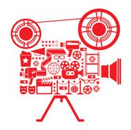 Cinema camera silhouette