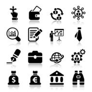 flat business iconset in black 2 N2