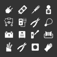 Set icons of electricity
