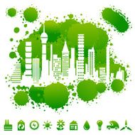 Green city background