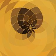 abstract yellow floral shape background