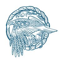 Flying Crow tribal tattoo